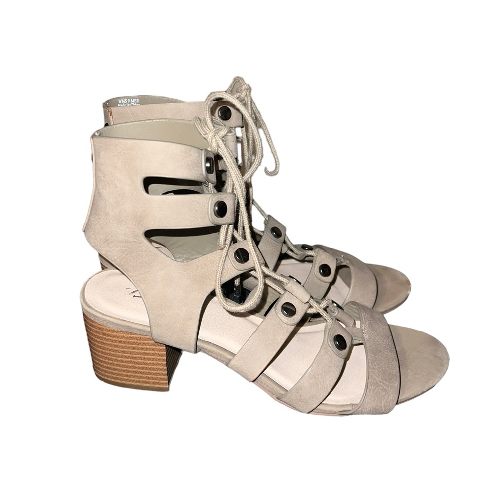 Womens Camel Block Heel Sandal with Open Toes Size US 9 Kohls